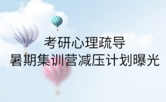 考研心理疏导 合肥暑期集训营减压计划曝光