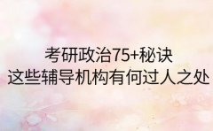 考研政治75+秘诀 武汉这些辅导机构有何过人之处