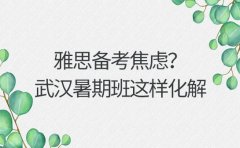 雅思备考焦虑？武汉培训机构暑期班这样化解