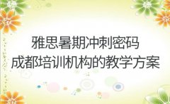 雅思暑期冲刺密码 成都培训机构的教学方案
