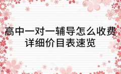 广州高中一对一辅导怎么收费 详细价目表速览​