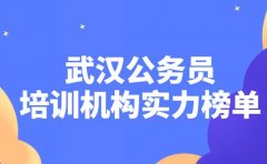 必看！武汉公务员培训机构实力榜单出炉​