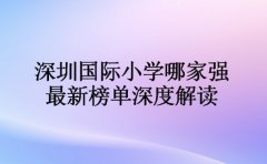 深圳国际小学哪家强 最新榜单深度解读​