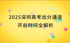 倒计时！2025深圳高考出分通道开启时间全解析​