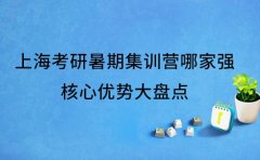 揭秘！上海考研暑期集训营哪家强 核心优势大盘点​
