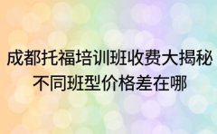 成都托福培训班收费大揭秘 不同班型价格差在哪​