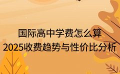 国际高中学费怎么算？苏州2025收费趋势与性价比分析