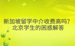 新加坡留学中介收费高吗?北京学生的困惑解答