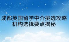 成都英国留学中介挑选攻略 机构选择要点揭秘