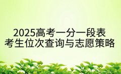 2025高考一分一段表 北京考生位次查询与志愿策略