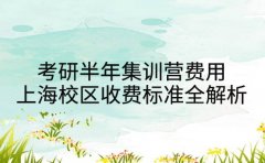考研半年集训营费用 上海校区收费标准全解析