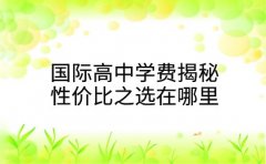 国际高中学费揭秘 性价比之选在哪里