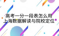 高考一分一段表怎么用 上海数据解读与院校定位