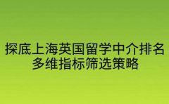 探底上海英国留学中介排名 多维指标筛选策略