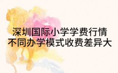 深圳国际小学学费行情 不同办学模式收费差异大