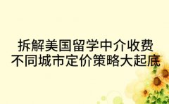 拆解美国留学中介收费 不同城市定价策略大起底