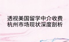 透视美国留学中介收费 杭州市场现状深度剖析