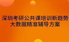 深圳考研公共课培训新趋势 大数据精准辅导方案