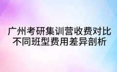 广州考研集训营收费对比 不同班型费用差异剖析
