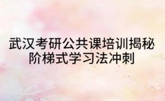 武汉考研公共课培训揭秘 阶梯式学习法冲刺