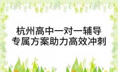 杭州高中一对一辅导 专属方案助力高效冲刺