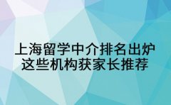 上海留学中介排名出炉 这些机构获家长推荐