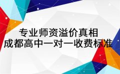 专业师资溢价真相 成都高中一对一收费标准