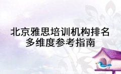 2025北京雅思培训机构排名 多维度参考指南