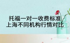 托福一对一收费标准 上海不同机构行情对比
