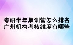 考研半年集训营怎么排名 广州机构考核维度有哪些