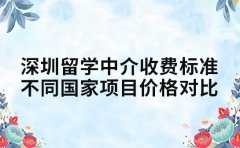 深圳留学中介收费标准 不同国家项目价格对比