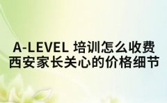 A-Level 培训怎么收费 西安家长关心的价格细节