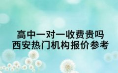 高中一对一收费贵吗 西安热门机构报价参考