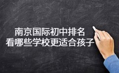南京国际初中排名 抛开名次看哪些学校更适合孩子
