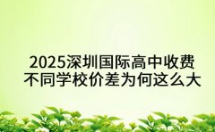 2025深圳国际高中收费 不同学校价差为何这么大
