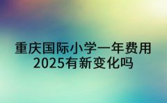 重庆国际小学一年费用 2025有新变化吗