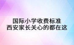 国际小学收费标准 西安家长关心的都在这