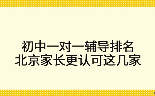 初中一对一辅导机构