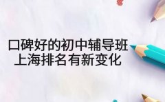 口碑好的初中辅导班 上海排名有新变化