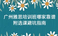 广州雅思培训班哪家靠谱 附选课避坑指南