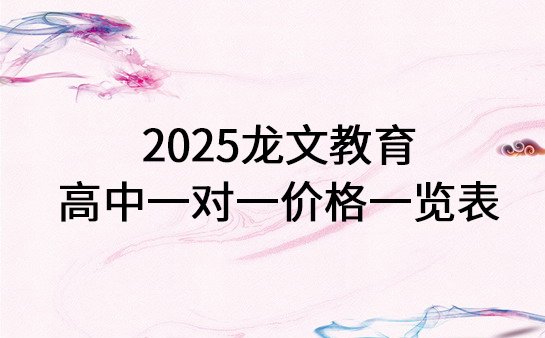 龙文教育高中一对一价格