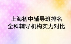 上海初中辅导班排名 全科辅导机构实力对比