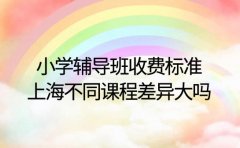 小学辅导班收费标准 上海不同课程差异大吗