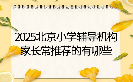 北京小学辅导机构