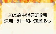 高中辅导班收费 深圳一对一和小班差多少