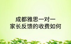 成都雅思一对一 家长反馈的收费如何
