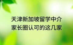 天津新加坡留学中介 家长圈认可的这几家