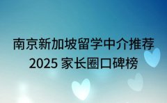 南京新加坡留学中介推荐 2025 家长圈口碑榜