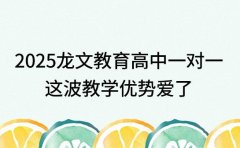 2025龙文教育高中一对一 这波教
