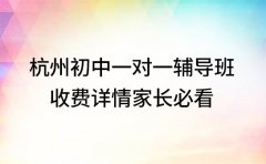 杭州初中一对一辅导班 收费详
